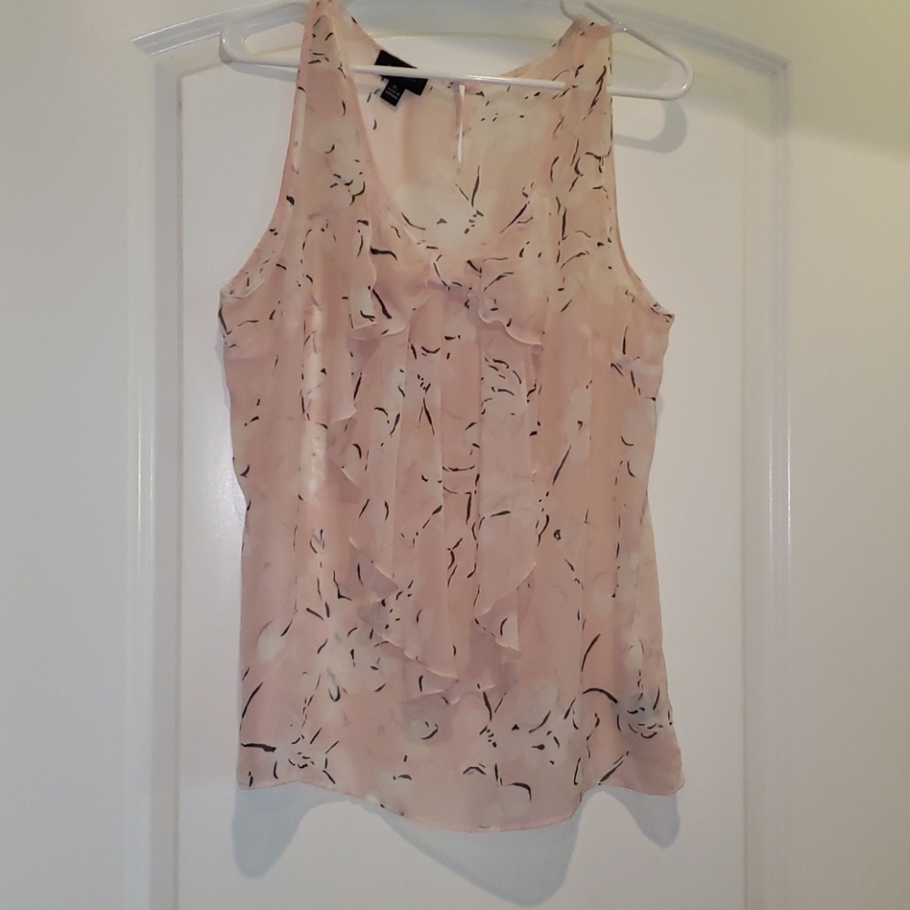 Pink Floral Sheer Blouse